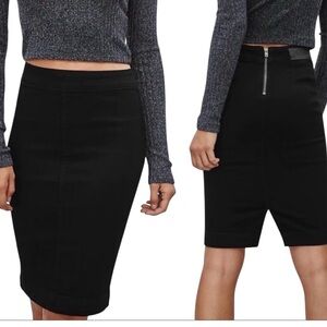 THE CASTINGS By ARITZIA Women's Black Stretch Denim Pencil Skirt Sz 00